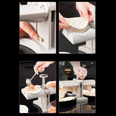 Machine à usage domestique de moule de boulettes de ravioli à double extrémité