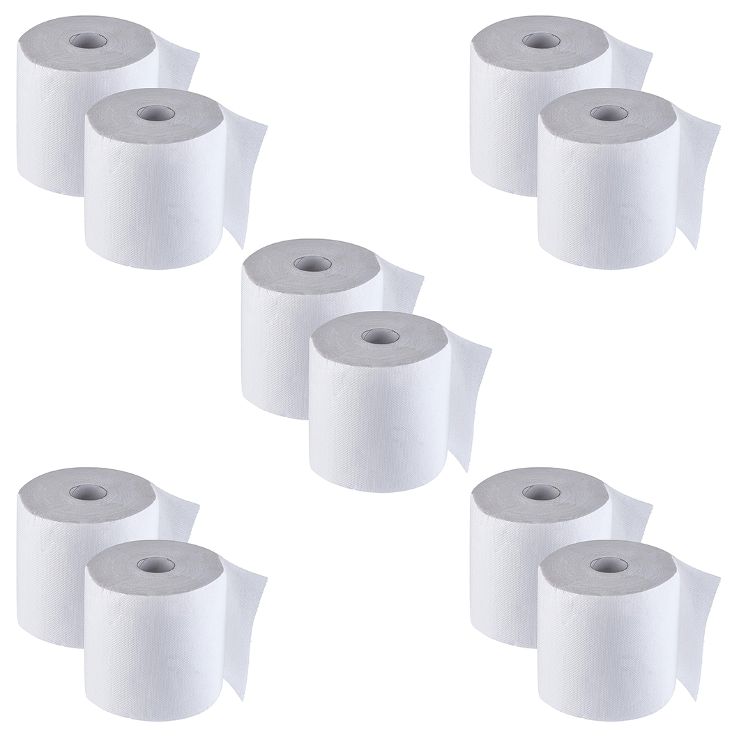Pack 10 Maxi Bobines Papier Industriel 800 Feuilles 1.5Kg Rouleau 2 Couches