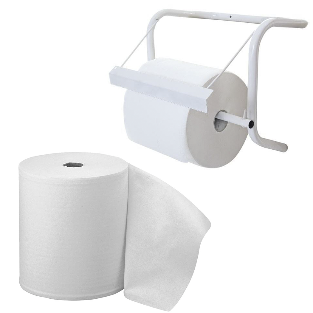 Pack 10 Maxi Bobines Papier Industriel 800 Feuilles 1.5Kg Rouleau 2 Couches