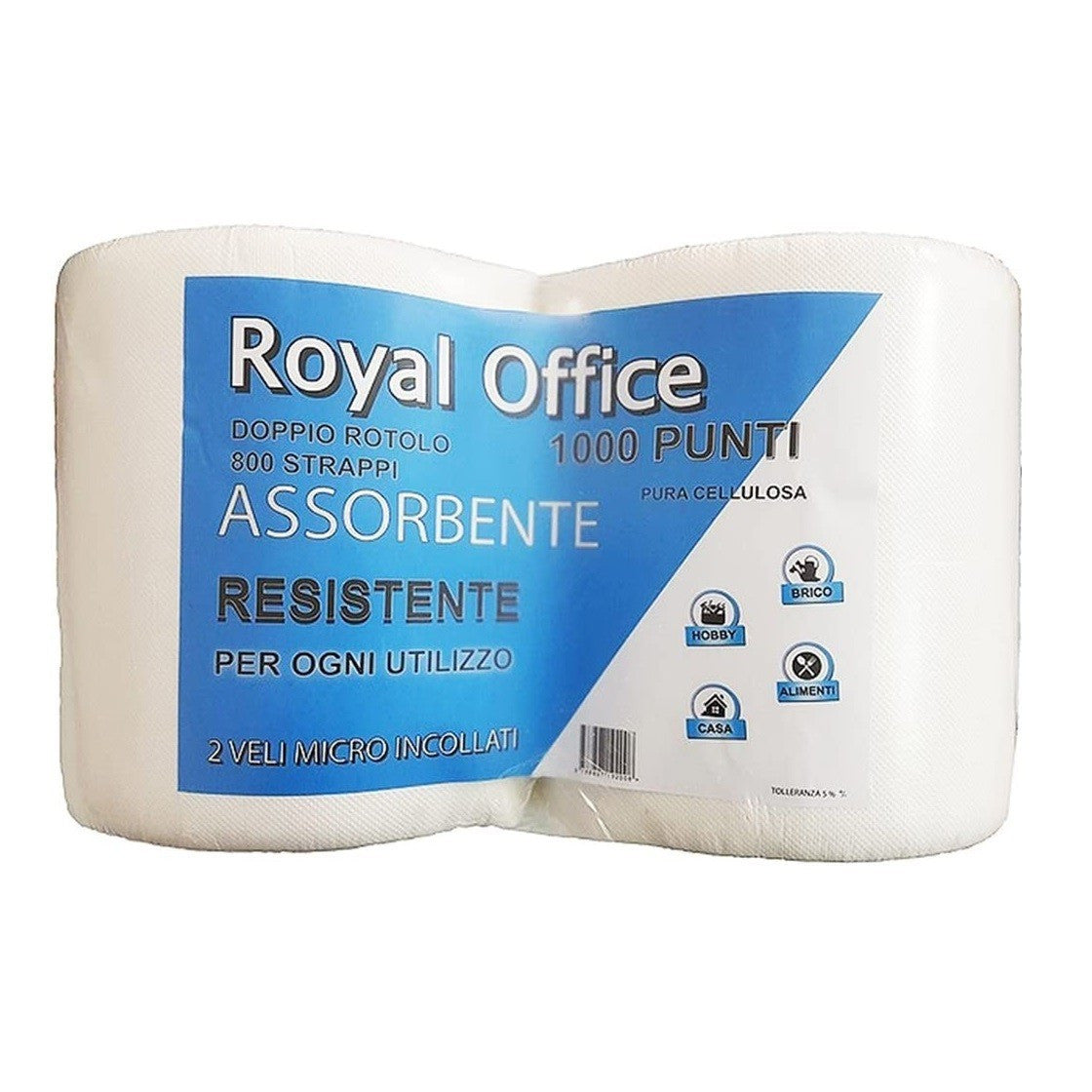 Pack 10 Maxi Bobines Papier Industriel 800 Feuilles 1.5Kg Rouleau 2 Couches