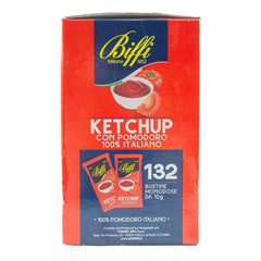 Ketchup BIFFI 132 Enveloppes Unidoses à la Tomate 100% Italienne 10gr