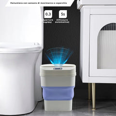 Poubelle pliante automatique à capteur infrarouge intelligent