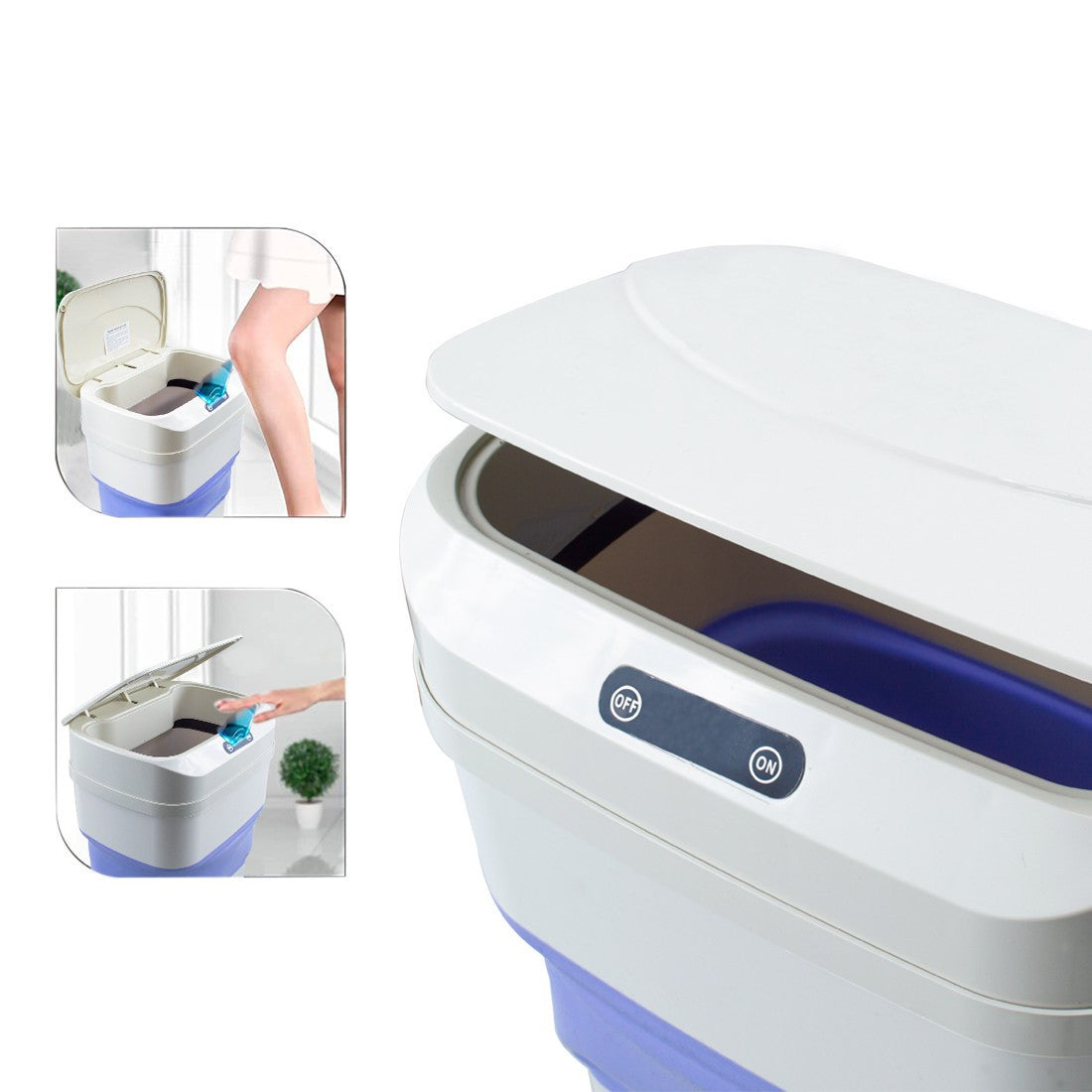 Poubelle pliante automatique à capteur infrarouge intelligent