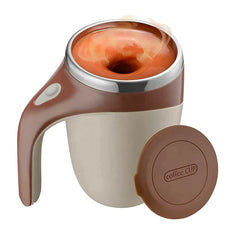 Tasse café à mélange automatique réutilisable en acier inoxydable avec agitation