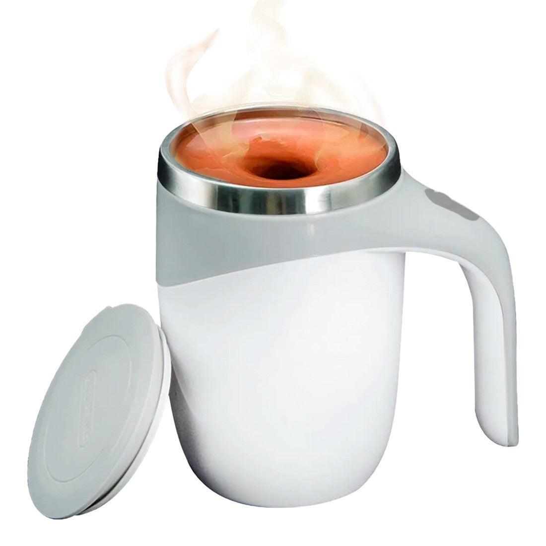 Tasse café à mélange automatique réutilisable en acier inoxydable avec agitation