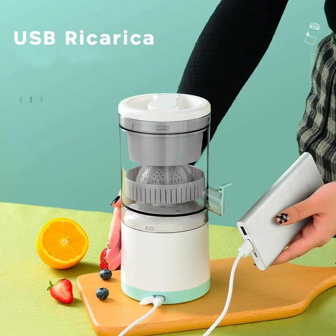 Extracteur de jus portable sans fil rechargeable par USB