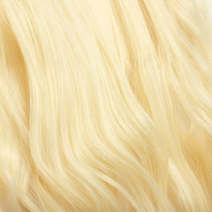 Extension 4 clips blond clair ondulé long 50cm Bande Synthétique Faux Cheveux