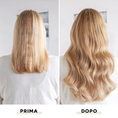 Extension 4 clips blond foncé ondulé long 50cm bande synthétique faux cheveux