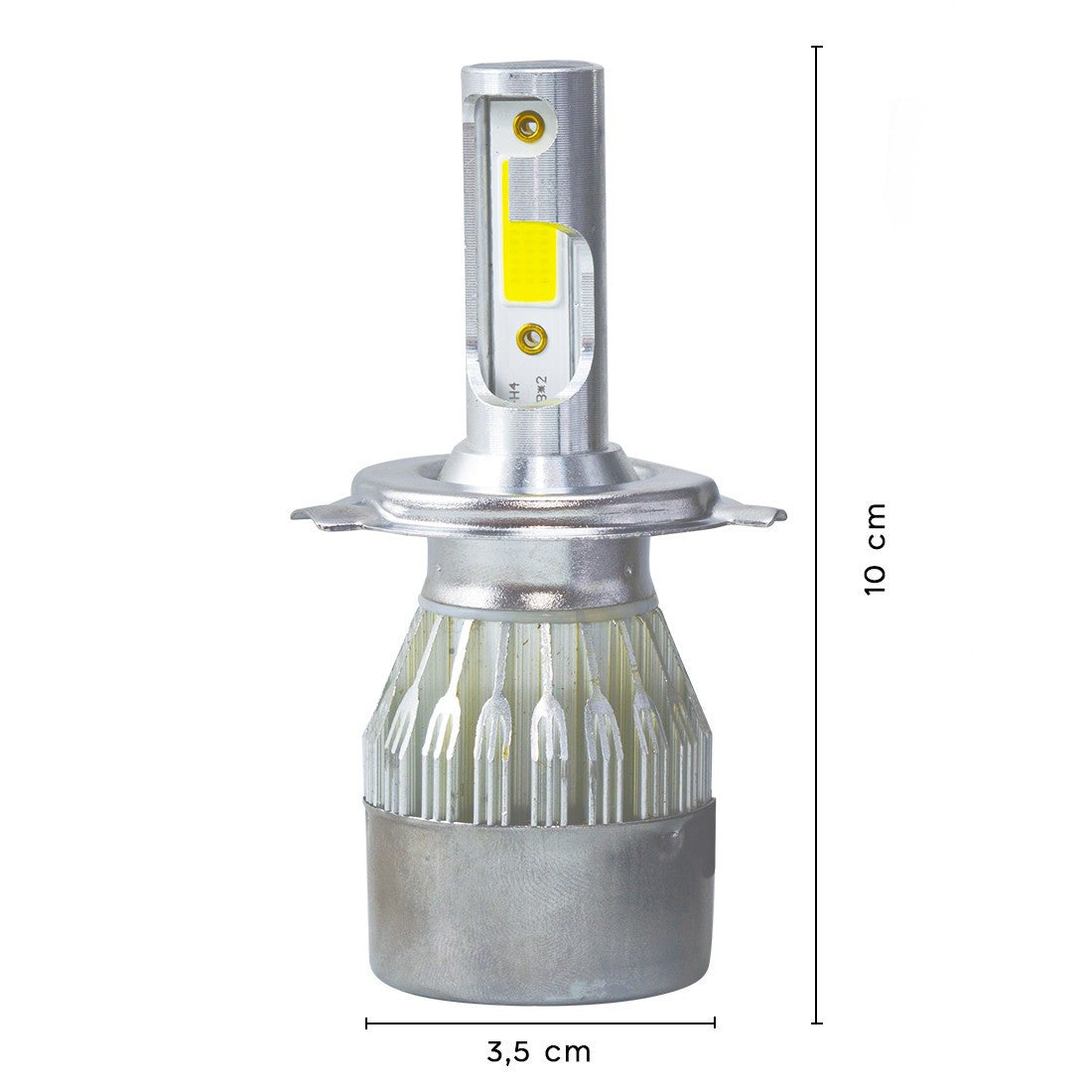 Paire d'ampoules LED H4 C6 pour phares de voiture moto 3800LM 36W lum. blanche