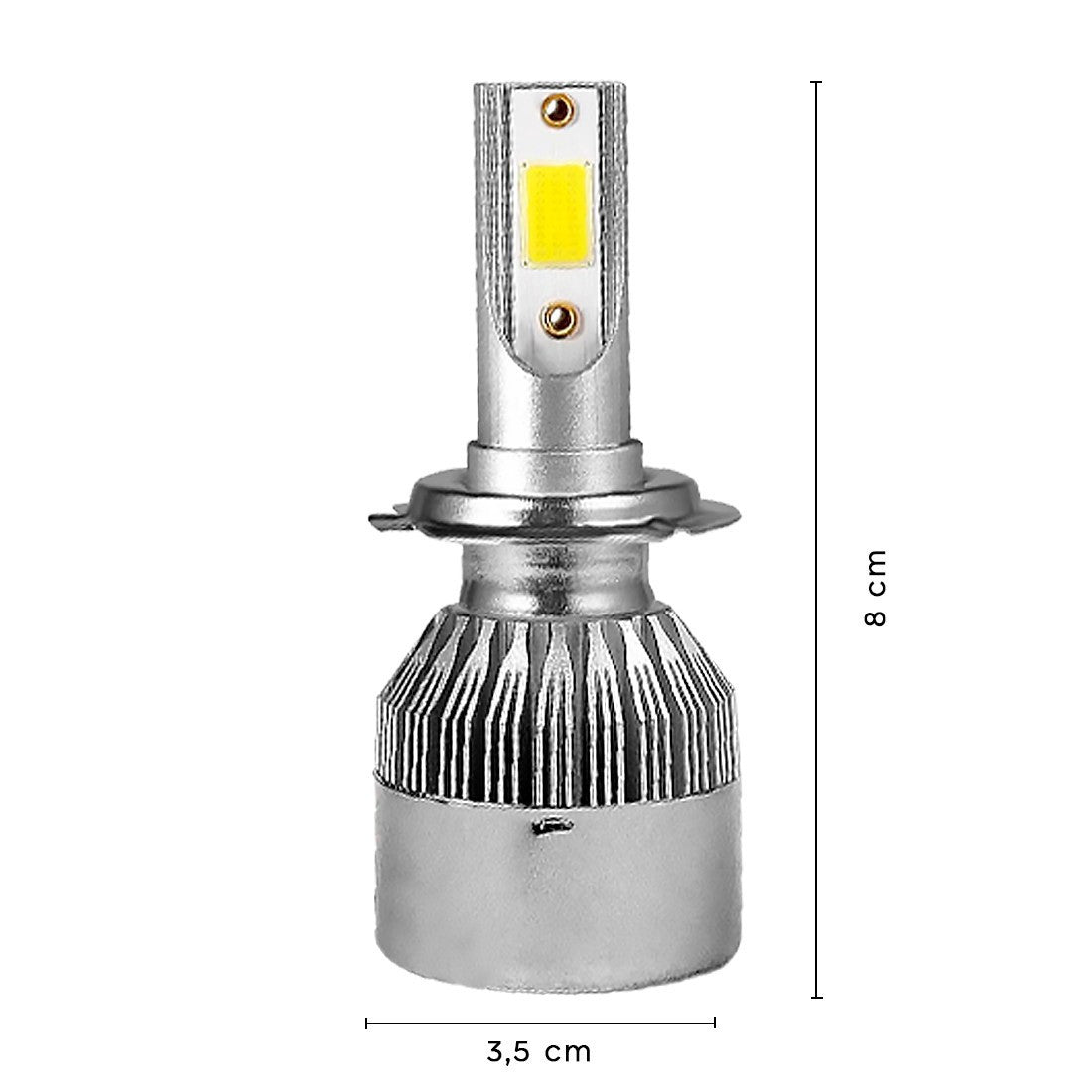 Paire d'ampoules LED H7 C6 pour phares de voiture moto 3800LM 36W lumièr blanche