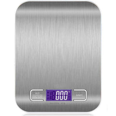 Balance Cuisine Electronique Alimentaire Affichage LCD Numérique 5Kg Acier inox.