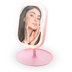 Miroir cosmétique éclairé éclairé par LED de maquillage de table rechargeable
