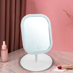 Miroir cosmétique éclairé éclairé par LED de maquillage de table rechargeable