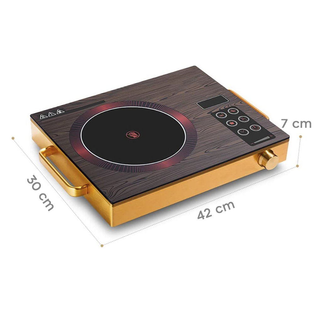 Table cuisson induction électrique portable 2200W avec commandes tactiles LED