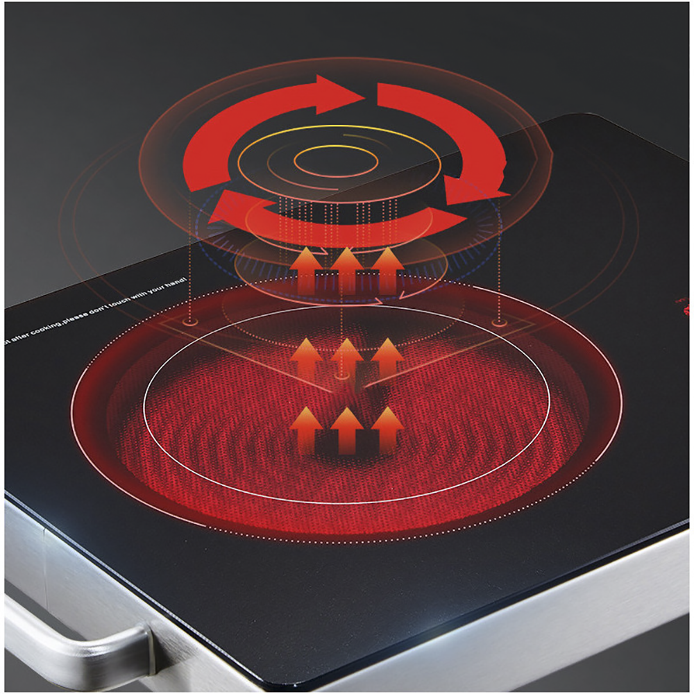 Table cuisson induction électrique portable 2200W avec commandes tactiles LED