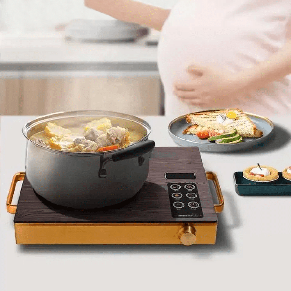 Table cuisson induction électrique portable 2200W avec commandes tactiles LED