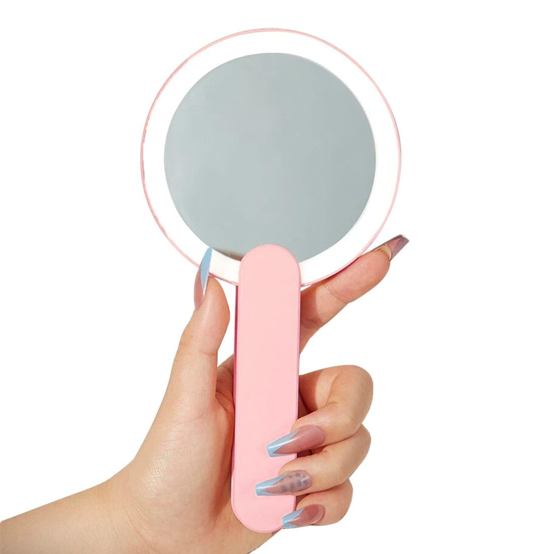 Miroir cosmétique avec lumière LED pour miroir rechargeable poche de maquillage