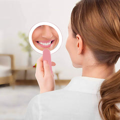 Miroir cosmétique avec lumière LED pour miroir rechargeable poche de maquillage