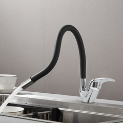 Robinet mitigeur flexible pivotant pour évier de cuisine
