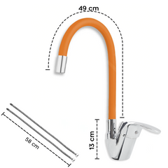 Robinet mitigeur flexible pivotant pour évier de cuisine