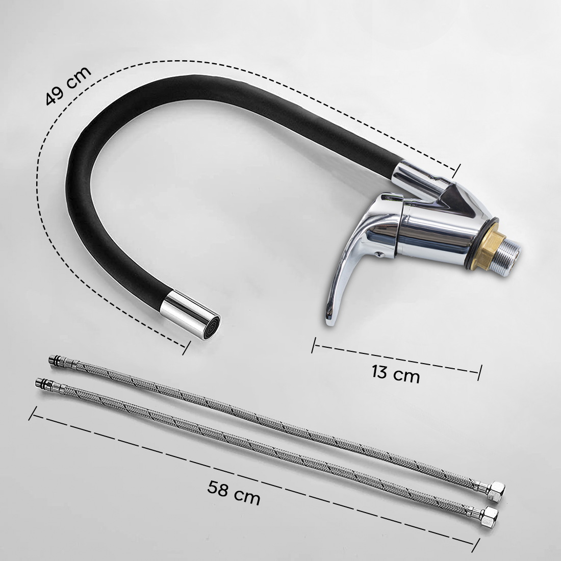 Robinet mitigeur flexible pivotant pour évier de cuisine