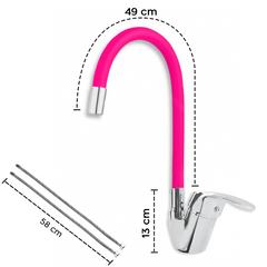Robinet mitigeur flexible pivotant pour évier de cuisine