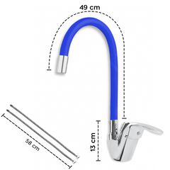 Robinet mitigeur flexible pivotant pour évier de cuisine