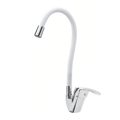 Robinet mitigeur flexible pivotant pour évier de cuisine