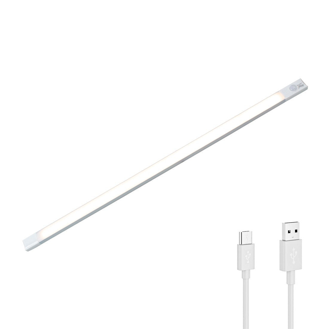 Strip 28 LED lumière chaude pour placard 38cm détecteur mouvement rechargeable