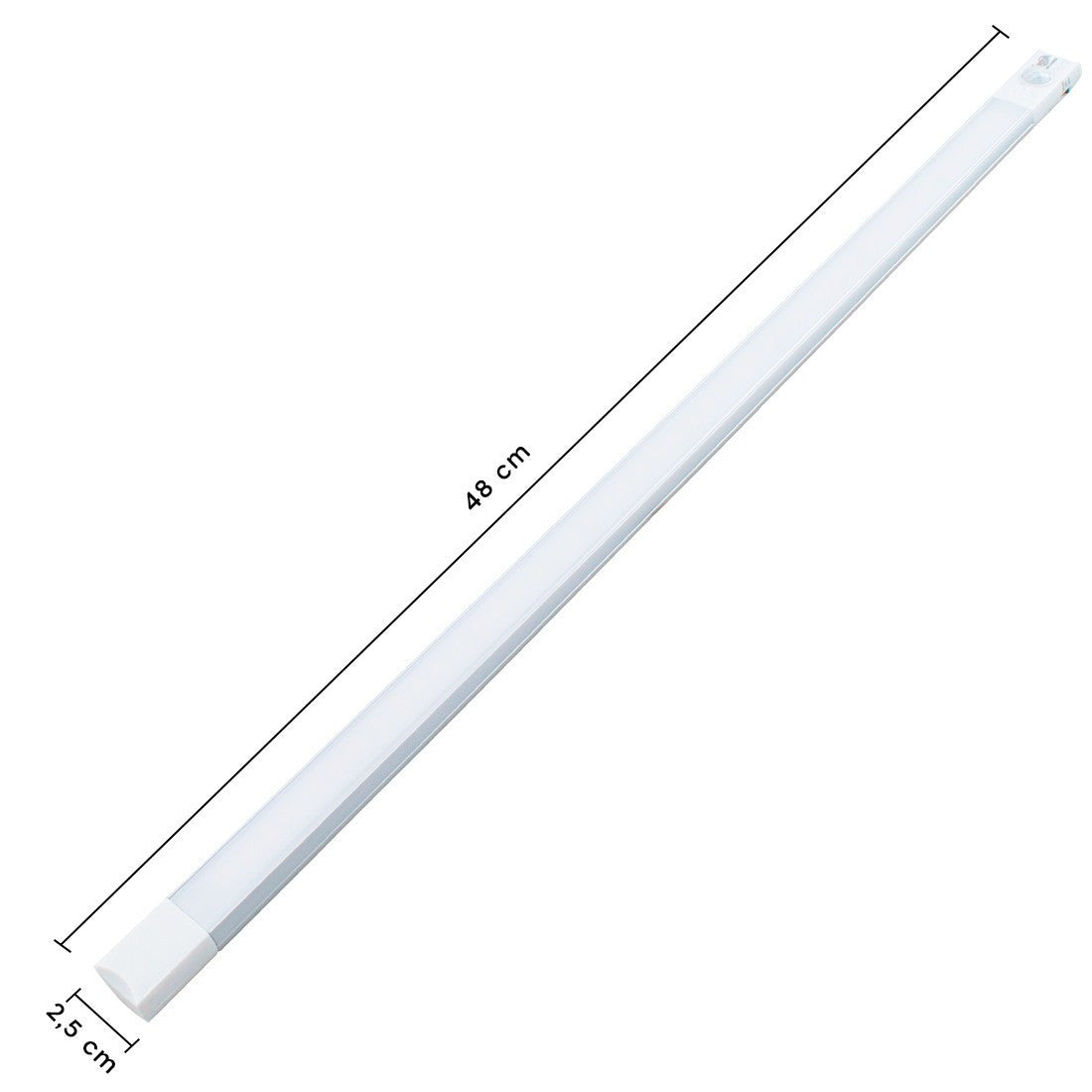 Strip 38 LED lumière chaude placard 48cm détecteur de mouvement rechargeable USB