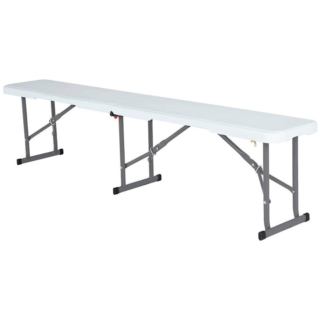 Ensemble table et banc pliants en plastique blanc pour jardin, camping, bar