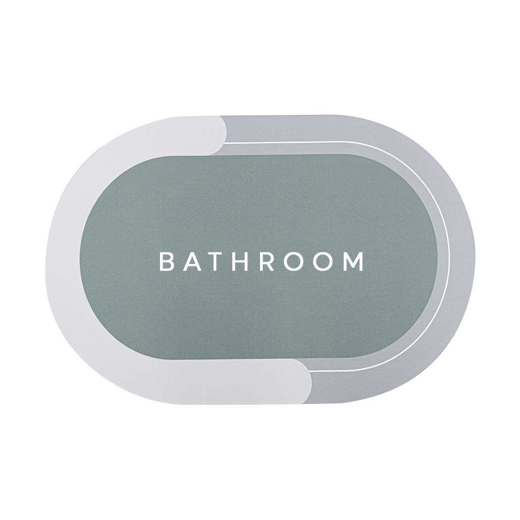Tapis de bain ovale antidérapant 43x67cm en microfibre absorbante Douche