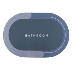 Tapis de bain ovale antidérapant 43x67cm en microfibre absorbante Douche