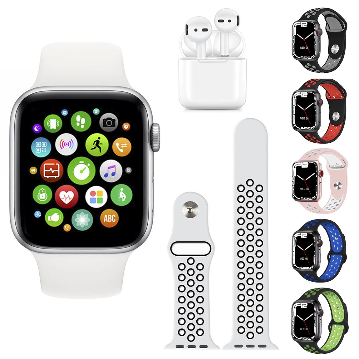 Smartwatch W26 PRO MAX Série 8 avec écouteurs et double sangle de sport Fitness