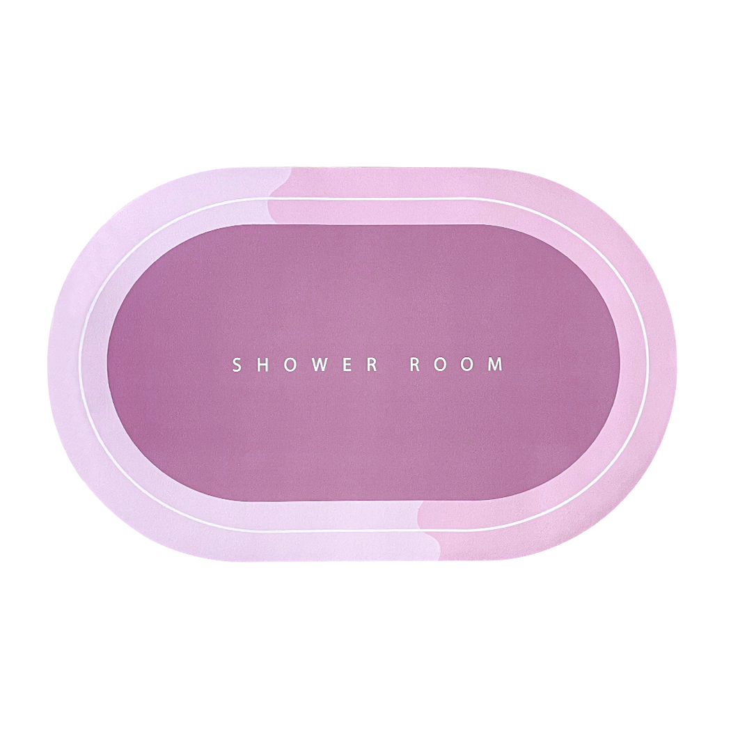 Tapis de douche antidérapant Oval ROSE 43x67cm Microfibre absorbante