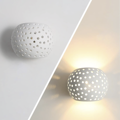 Applique en plâtre G9 Plafonnier perforé double émission lumineuse