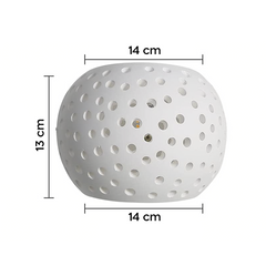 Applique en plâtre G9 Plafonnier perforé double émission lumineuse