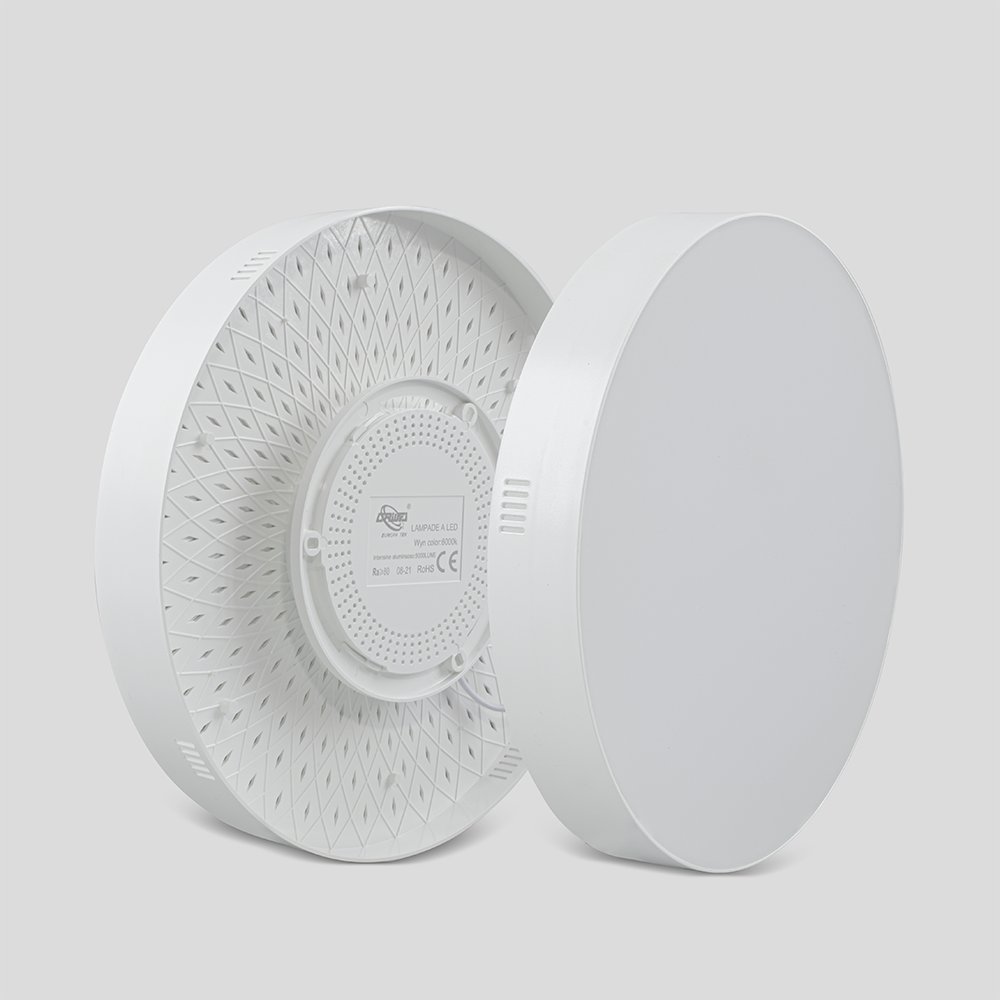 Plafonnier LED orbital 12W lumière blanche 6000K applique murale mince ronde