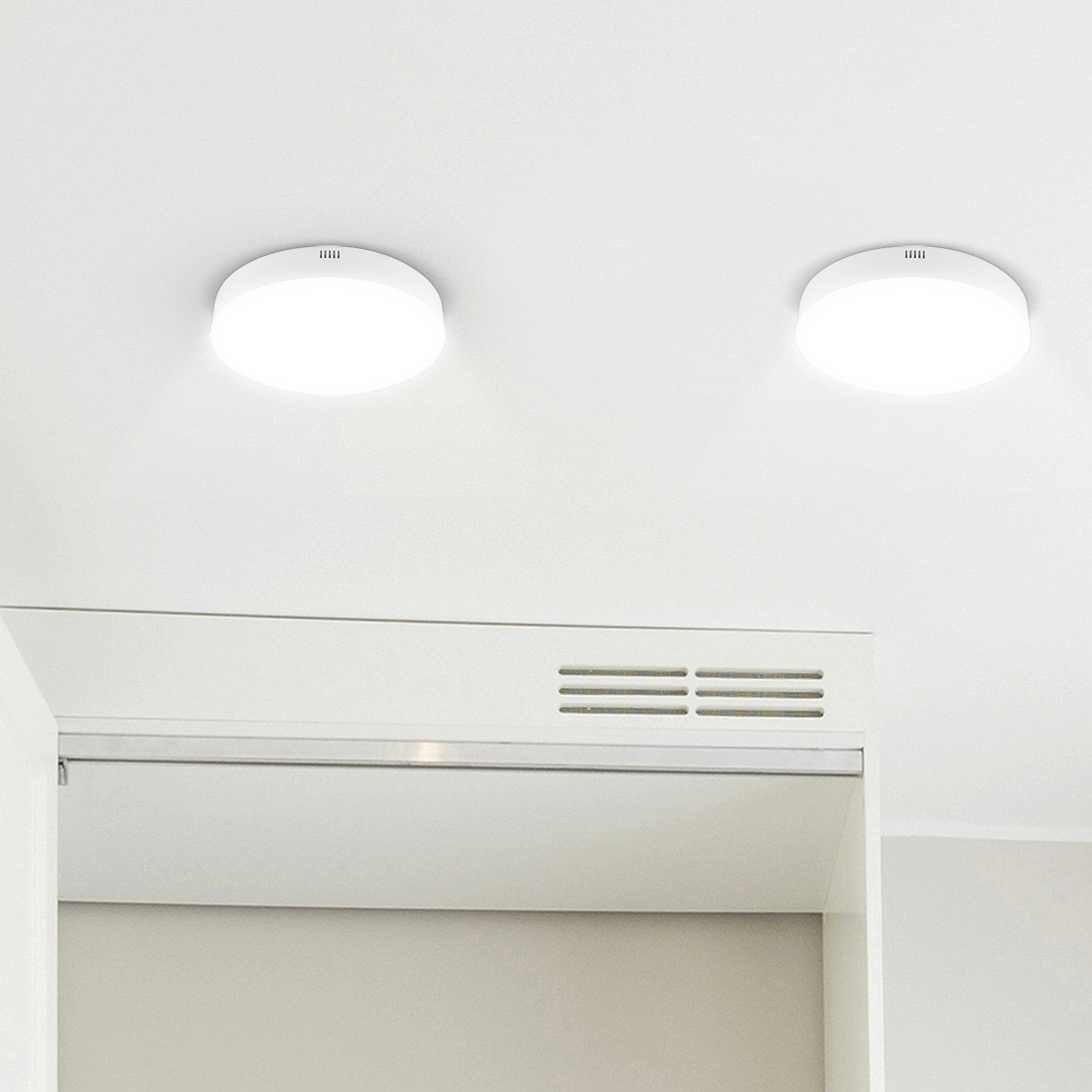 Plafonnier LED orbital 12W lumière blanche 6000K applique murale mince ronde