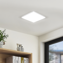 Plafonnier LED orbite 22W lumière blanche 6000K pour intérieur carré mince