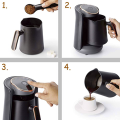 Bouilloire électrique à café turc avec cafetière à cruche Capacité 600W 4 tasses