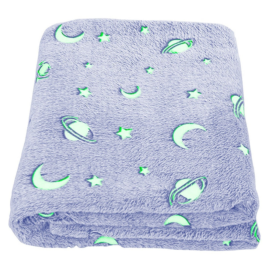 Couverture magique enfant Couverture lavande avec planètes fluo 100x180