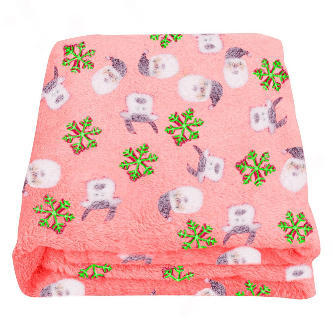 Couverture Magique Enfant Renne et Père Noël Rouge Polaire Fluorescent