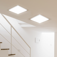 Plafonnier LED 22W Lumière Blanche 6000K Lampe Intérieure Carrée Mince