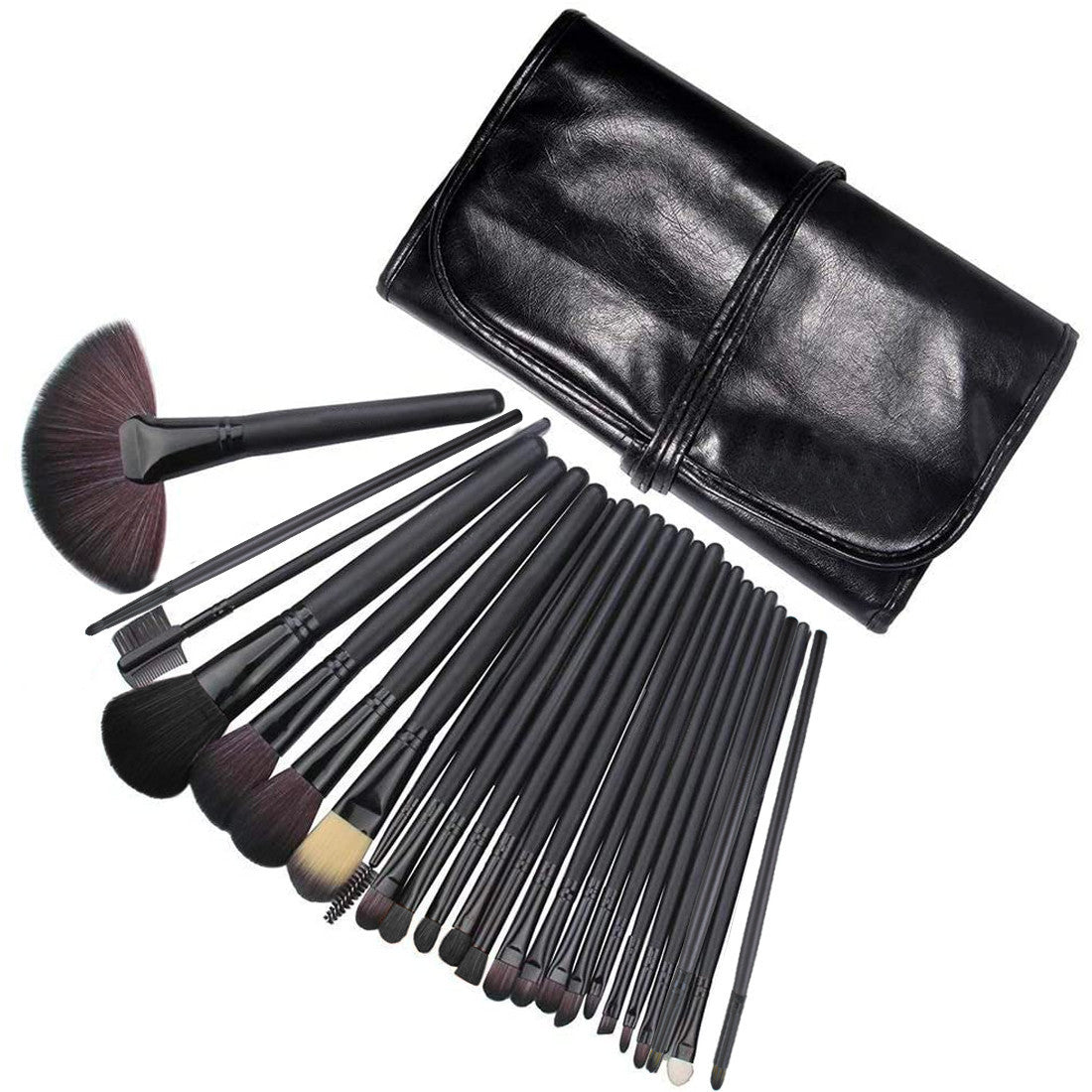 24 pinceaux de maquillage professionnels pour fond de teint et fard à paupières