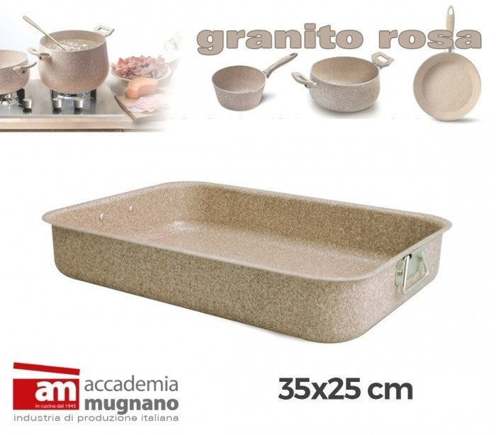 Plat á four - Moule antiadhésive de 35 x 25 cm effet pierre - Revêtement Diamond