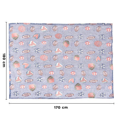 Couverture polaire magique enfant Basketball Gris Fluo 170x180