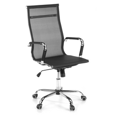 Chaise de bureau en maille à dossier haut RENZO avec accoudoirs