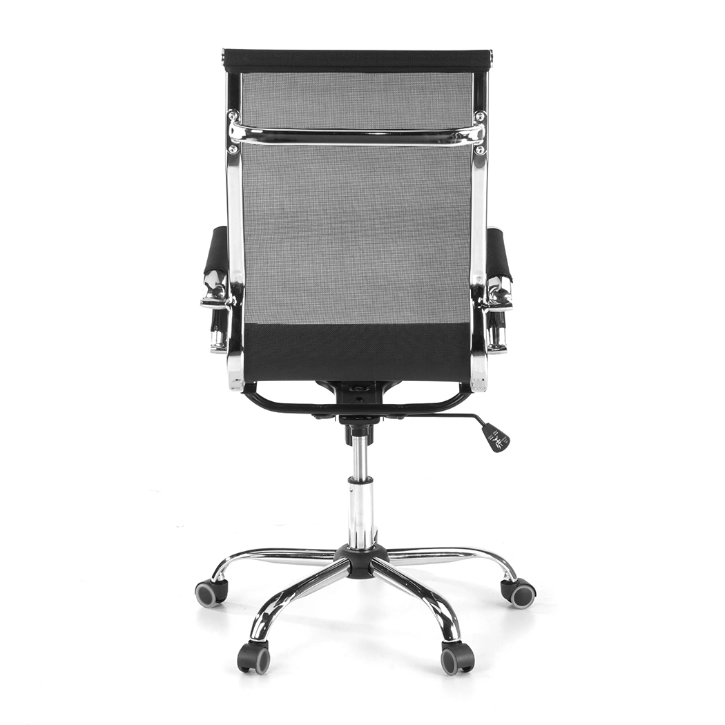 Chaise de bureau en maille à dossier haut RENZO avec accoudoirs