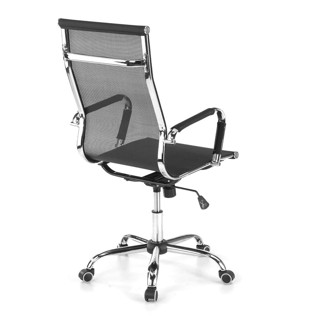 Chaise de bureau en maille à dossier haut RENZO avec accoudoirs